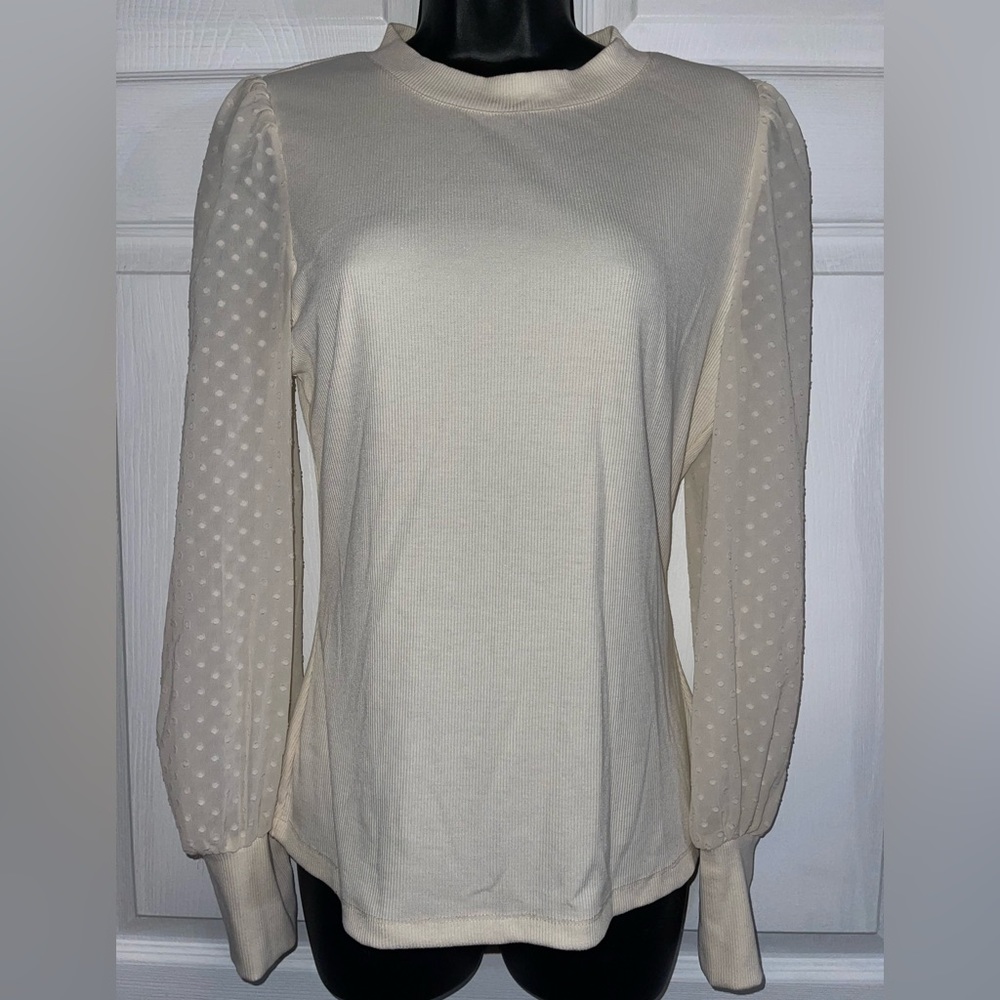 Who What Wear Long Sleeve Shirt Polka Dot